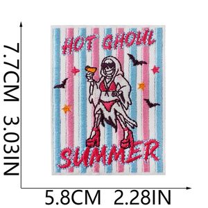 Patch brodé Crâne, Logo Gothique, Badge 3D en relief, thermocollant, avec fermeture auto-agrippante Velcro, personnalisable pour vêtements et chapeaux - Product Image 1