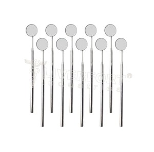 ชุดกระจกตรวจฟัน 10 ชิ้น พร้อมด้ามจับสแตนเลส สีเงิน ได้รับการรับรองมาตรฐาน CE - Product Image 2