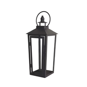 Lanterne à bougie en fer forgé, couleur noire, pour la décoration de la maison, les mariages, les fêtes, à suspendre et à poser au sol, en solde - Product Image 1