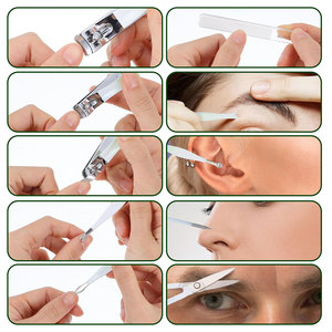 <b>Nail</b> Clipper Kit Stainless Steel <b>Nail</b> File <b>Scissors</b> <b>Nail</b> Clipper Travel Grooming Kit Manicure & Pedicure Set With PU Case - Product Image 4