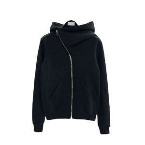 Unisex Earthy Olive <b>Brown</b> Asymmetrical Zip-Up Hoodie Premium Heavyweight Fleece Sweatshirt Featuring High Neck <b>Scarf</b> Collar - Product Image 4