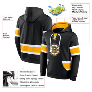 Sweat à capuche de hockey sur glace personnalisé OEM 100% polyester unisexe à manches longues avec impression par sublimation pour adulte - Product Image 5