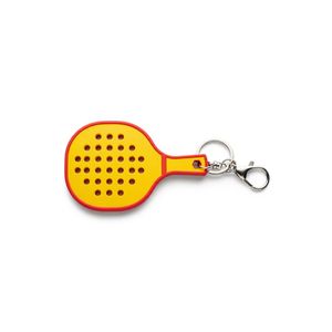 High Quality Padel Racket Keychain Custom Size Promotional Durable Rubber Tennis Racket <b>Keytag</b> Custom Logo Embossed Printing - Product Image 1