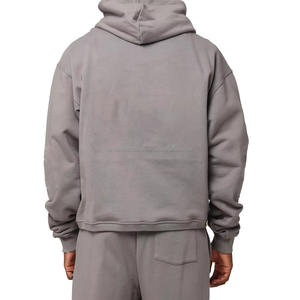 Sudaderas con capucha de algodón pesado de fábrica personalizadas para hombre, sudaderas con capucha en relieve 3D sin cuerdas, sudaderas con capucha fabricadas para hombre - Product Image 2