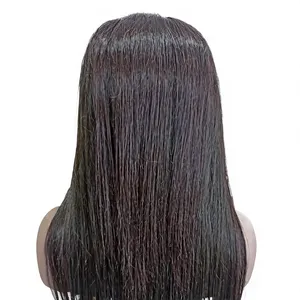 Long Straight <b>Brown</b> Human Hair Full Lace <b>Wig</b> With Baby Hair Transparent Lace Average Size Swiss Lace Base frontal <b>wig</b> - Product Image 3