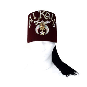 Bonnet de luxe Shriners personnalisé, en feutre de laine premium, respirant, imperméable et réglable, pour le Corps Hospitalier Maçonnique - Product Image 1
