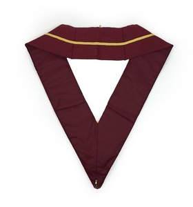 Collar Masónico de la Arcada Real Inglesa, Ancho, Color Granate y Dorado, para Ceremonias y Capitales de Arcada Real - Product Image 3