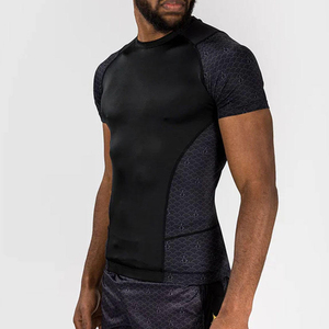 Camiseta de Compresión de Manga Corta con Cuello Redondo para Hombre, Sublimada, Protección UPF50, Personalizada para Gimnasio, Fitness, MMA, BJJ, Lavada - Product Image 5