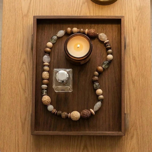 Bandeja de Servir de Madera Hecha a Mano, Ecológica, Duradera, Diseño Moderno para Comida, Bebidas, Té, Café, Desayuno, Cocina y Hogar - Product Image 1