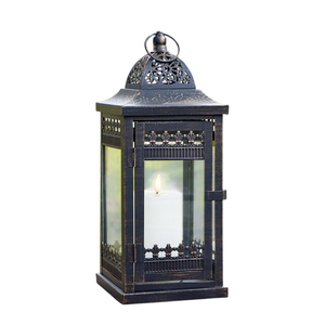<b>Lanterns</b> Purple Glass Moroccan Style Decorative Candle <b>Lantern</b> Holder For <b>Indoor</b> Outdoor Home Decor Hanging Or Tabletop <b>Lantern</b> - Product Image 2