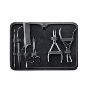 Herramientas Profesionales para Extensiones de Cabello, Juego de Pinzas de Acero Inoxidable para Extensiones de Cabello de Todo Tipo, Kit de Extensiones en Oferta - Product Image 1
