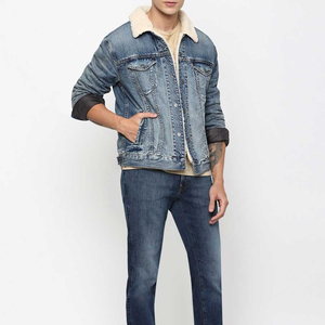 Unisex Hooded Reversible Waterproof Denim <b>Jacket</b> <b>Fleece</b> <b>Lining</b> Eco-Friendly Streetwear Style Multiple Colors Sizes Available - Product Image 3