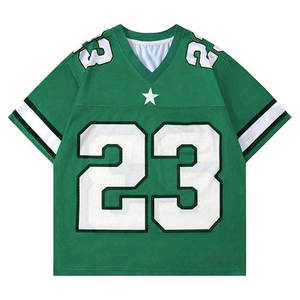 Camiseta de fútbol retro personalizada al por mayor de poliéster para aficionados, estilo urbano, oversize, de malla, con cuello en V, sin mangas, de secado rápido y ligera. - Product Image 1