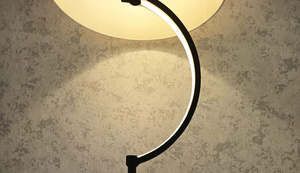 Lampadaire en fer en promotion, design nordique moderne et minimaliste pour hôtel, lecture et éclairage sur pied, E26 + LED 6W - Product Image 4