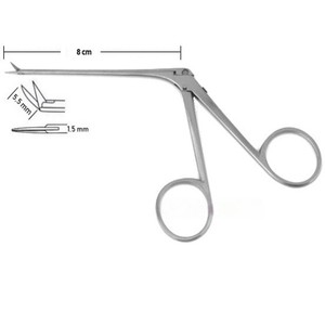 Tijeras microquirúrgicas nasales Bellucci Alligator, rectas, con revestimiento negro, 13 cm, para turbinectomía y rinoplastia, de acero inoxidable alemán. - Product Image 2