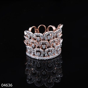 Anillo de Compromiso Clásico D'VINS JEWELS con Diamante Cultivado en Laboratorio, Corte Marquesa Floral, Chapado en Oro Rosa, Certificado IGI, para Mujer - Product Image 6