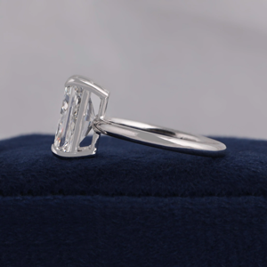 Women's Radiant Cut Diamond Engagement Ring White Gold Prong Setting Classic Style - Product Image 6
