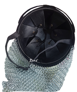 Casque Viking Fait Main avec Armure en Maille de Chaîne en Acier Doux, Casque de Guerrier pour Costume de Cosplay et Affichage Historique - Product Image 6