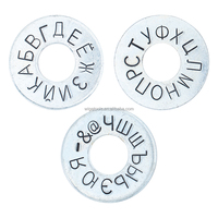 Juego de Punzones Cirílicos WIGA RU-36, Acero Cr-V HRC60 DIN1451 3mm, Herramientas Industriales para Estampado en Madera y Cuero, Estuche de PP Resistente