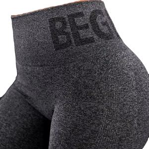 Venta al por mayor Leggings de compresión Mujeres Levantamiento de glúteos Pantalones de Yoga de cintura alta Leggings deportivos elásticos 100% algodón - Product Image 3