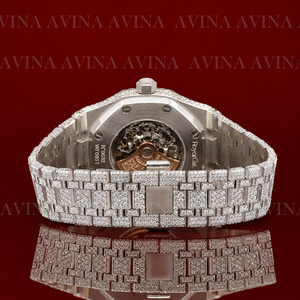 Reloj de Lujo con Incrustaciones de Moissanita, Estilo Hip Hop, para Hombre |   Reloj Mecánico Automático con Diamantes Incrustados - Product Image 3