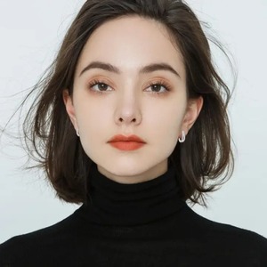 Nueva Colección de Pendientes de Aro con Corte Redondo en Forma de U, con Moissanita 925 y Baño de Oro Blanco de 18K, para Mujer - Product Image 5