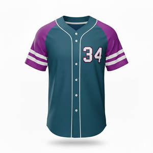 Maillot de baseball personnalisé pour homme, coupe athlétique, matière performante, conçu pour l'entraînement sportif et les matchs - Product Image 6