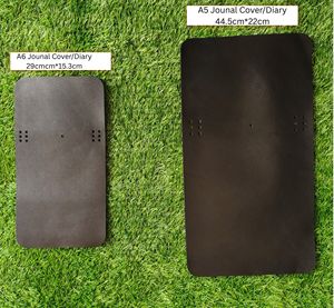 Couverture de carnet A5 en cuir de vache noir professionnel, étui pour carnet de notes en cuir véritable tanné de qualité supérieure, organiseurs de papeterie élégants - Product Image 6