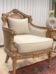 Traditional Hand Carved Solid Wood Living Room <b>Sofa</b> Set <b>Fabric</b> Upholstered Royal Classic Antique <b>Sofa</b> set For Home Villa Wedding - Product Image 5