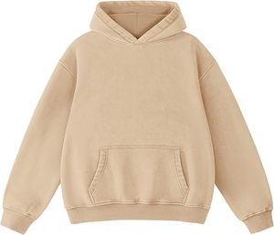 Acid Wash Hoodie for Women's Pullover Oversized Sweatshirts Heavyweight Fleece <b>Drop</b> Shoulder Cozy Loungewear hoodies - Product Image 1
