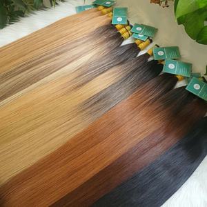 Precio al por mayor: Extensiones de cabello virgen 100% vietnamita de primera calidad, liso natural, a granel, 16-32 pulgadas, súper doble densidad. - Product Image 6