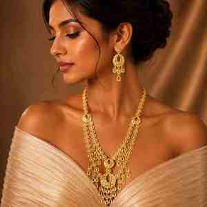 Wholesale 14K 18K 24K Micron <b>Gold</b> Dubai Style Bridal Long Jewelry <b>Set</b> Turkish Fashion Jewelry <b>Set</b> Traditional Design Jewelry <b>Set</b> - Product Image 2