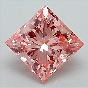 Diamant rose de laboratoire taille princesse |   Diamant synthétique certifié IGI - Product Image 5