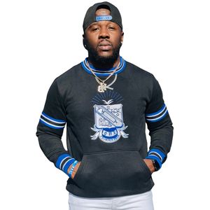 เสื้อสเวตเชิ้ตคอกลมลายตราสัญลักษณ์ Phi Beta Sigma สำหรับผู้ชาย สวมใส่สบาย ผลิตจากผ้าคุณภาพพรีเมียม เสื้อผ้าสำหรับสมาคมพี่น้องชาวกรีก เหมาะสำหรับใส่ลำลอง - Product Image 1