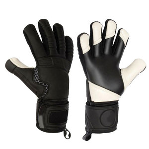 Gants de gardien de but de football à doigts entiers pour perfectionnistes, orange et noir, en cuir PU, fermeture auto-agrippante, antidérapants, respirants, ajustables - Product Image 5
