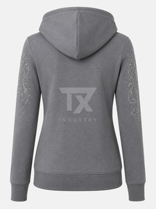 Best Sale Women's Casual Front Rhinestone Printed Hoodie Street Wear Fashion High Quality Winter Oversized - Product Image 5