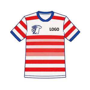 เสื้อฟุตบอลเด็กสีขาวแบบกำหนดเอง คอวี สายปรับได้ แขนสั้น โพลีเอสเตอร์ 100% ระบายอากาศ แห้งเร็ว - Product Image 3