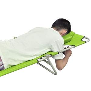 Chaise longue pliable en polyester vert pomme, grande et confortable, pour l'extérieur - Product Image 4