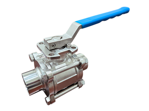 Válvula de bola sanitaria de acero CF8M/CF3M de 3 piezas 3A/BPE estándar (con junta de alta resistencia), sellado manual de PTFE, conexión Tri-Clamp, calidad premium - Product Image 2