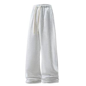 <b>Men's</b> Black Wide Leg Casual Pants <b>Elastic</b> <b>Waist</b> Drawstring Lightweight Breathable Summer <b>Trousers</b> - Product Image 3