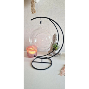 <b>Clear</b> Glass Black Metal Contemporary Handicraft Durable Framed Terrarium Planter <b>Vase</b> for Living Room Luxury Home Table Decor - Product Image 6