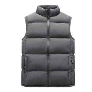 Chaleco Acolchado Negro para Hombre con Cuello Alto, Cierre de Cremallera, Resistente al Viento, Informal, para Invierno, con Bolsillos, Largo Regular - Product Image 6