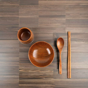 ชุดอาหารเย็นไม้ไผ่แบบปรับแต่งได้ชุดเครื่องใช้ในครัวชุดเครื่องใช้ในครัวทำจากไม้ธรรมชาติแบบยั่งยืน - Product Image 1