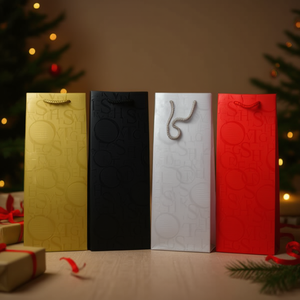 Bolsa de Papel de Regalo de Lujo de 12.8*36*8.4CM con Papel Metalizado al Vacío, Diseño en Relieve y Reciclable - Product Image 2