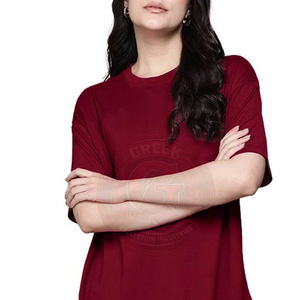 Camiseta de Manga Corta con Cuello en V para Mujer, Corte Regular, Informal, 100% Algodón, Transpirable y de Secado Rápido, Última Moda de Verano - Product Image 1