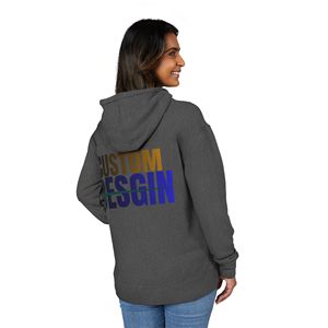 Sweat-shirt à capuche surdimensionné pour femme, personnalisé OEM, 100% coton, en molleton noir, avec service d'impression de logo personnalisé - Product Image 2