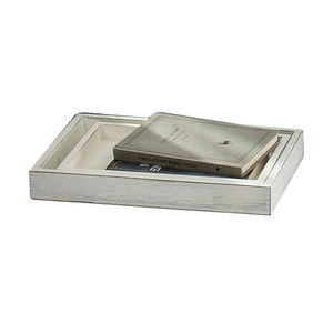 Plateau en bois de manguier au design élégant Plateau classique en bois fait main rectangulaire en blanc pour le service à usages multiples Plateau en bois décoratif - Product Image 2