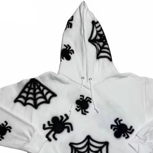 Sudadera con Capucha Personalizada de Algodón para Invierno, Estilo Urbano, con Diseño de Araña, de Alta Calidad, Forro Polar Grueso, con Bolsillos Funcionales, para Hombre - Product Image 2