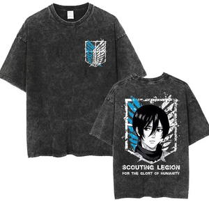 Premium Streetwear Oversized <b>T</b> Shirt Anime Fish Illustration <b>Back</b> Print Cotton Soft Fabric Custom Logo Wholesale Supplier - Product Image 5