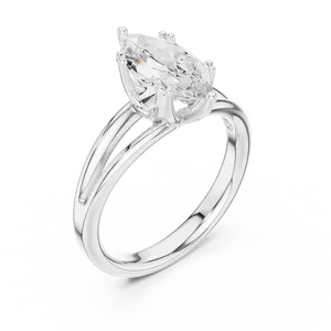แหวนหมั้นเพชรทรงมาร์คีส์ 2 กะรัต เพชรเพาะเลี้ยง ตัวเรือนทองคำแท้ 18K แบบกรงเล็บแยกกัน ดีไซน์พิเศษ รับรองโดย IGI หรูหรา - Product Image 6